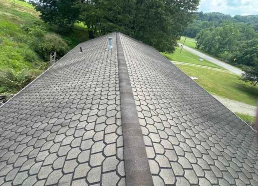 Aging roof replacement before and after in Houston